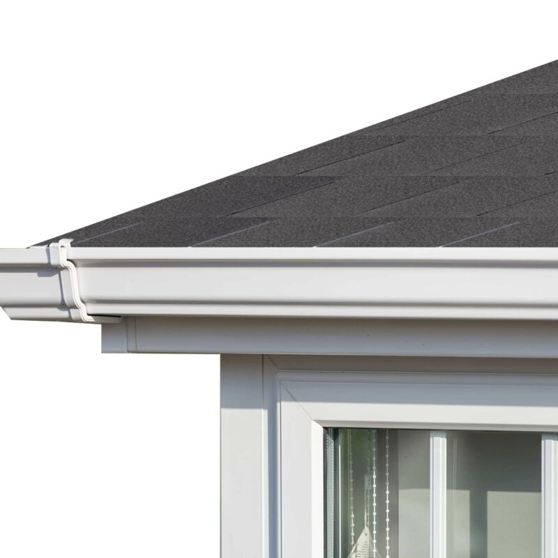 Grey asphalt roofing shingles in a 21-piece set