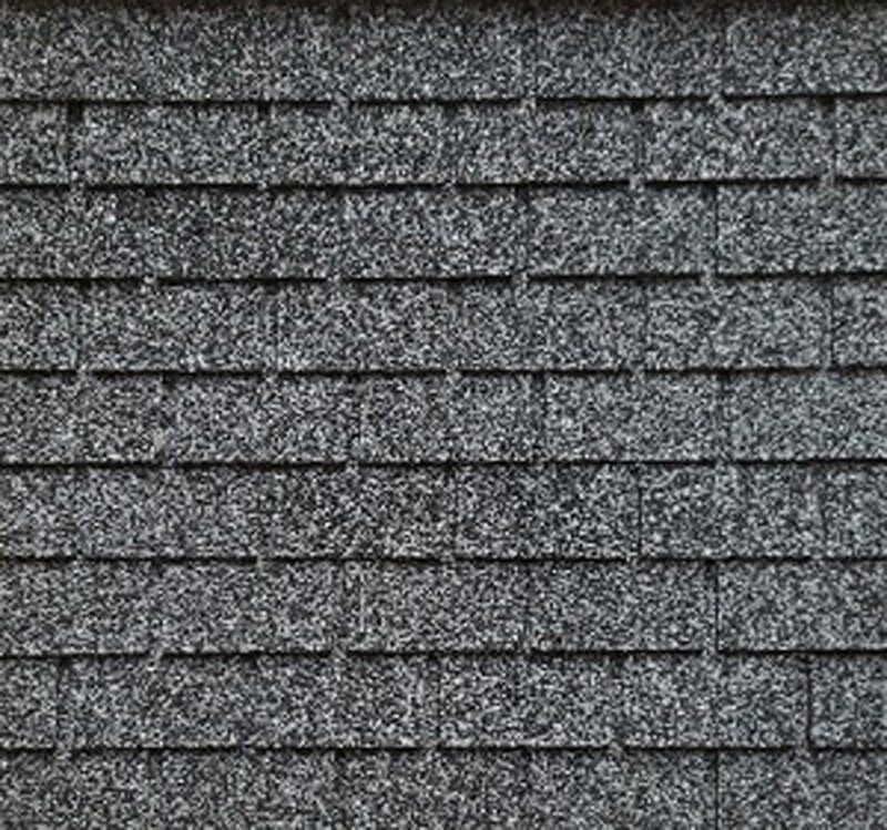 Dollhouse miniature asphalt shingles in salt & pepper pattern