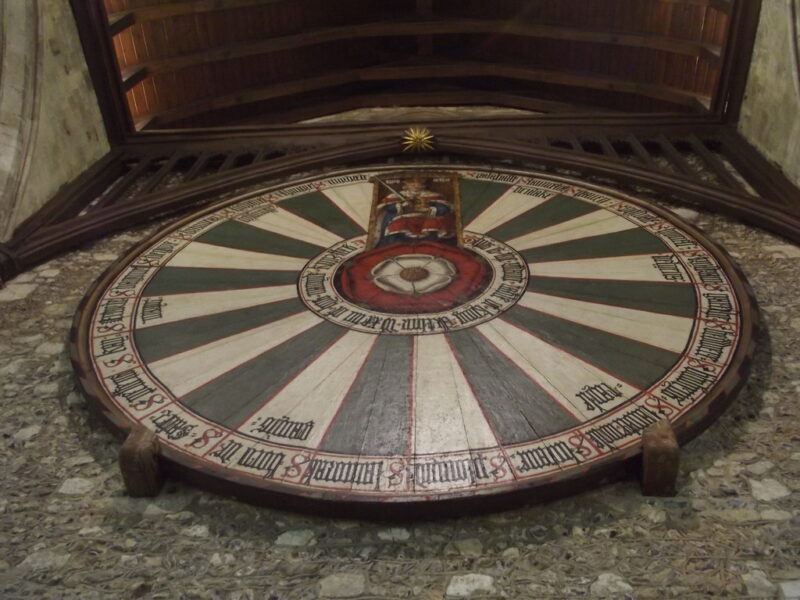 Inside the Great Hall - Winchester Castle - Arthurian Round Table