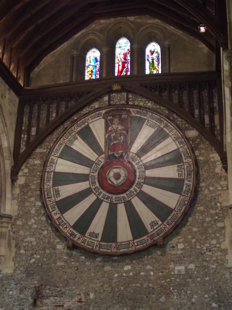 Inside the Great Hall - Winchester Castle - Arthurian Round Table