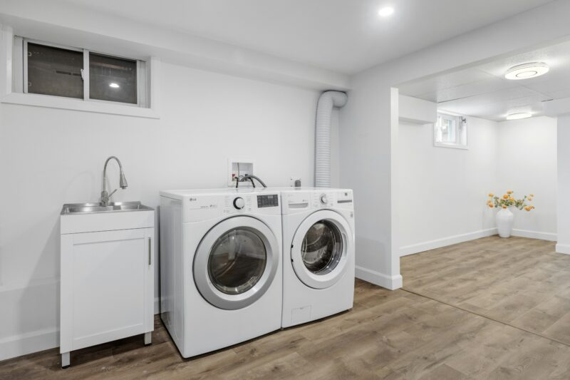 Laundry room with a washer and dryer