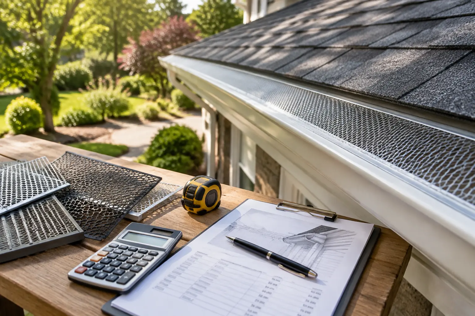 A visual representation of gutter guard installation costs.