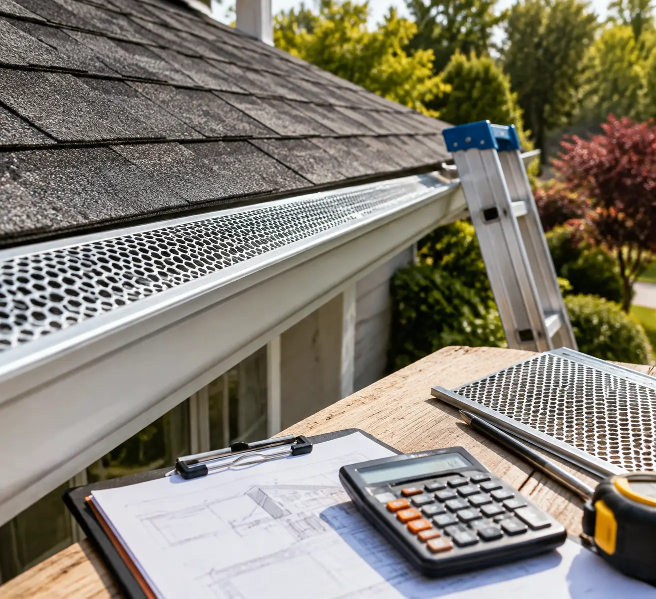 A visual representation of gutter guard installation costs.