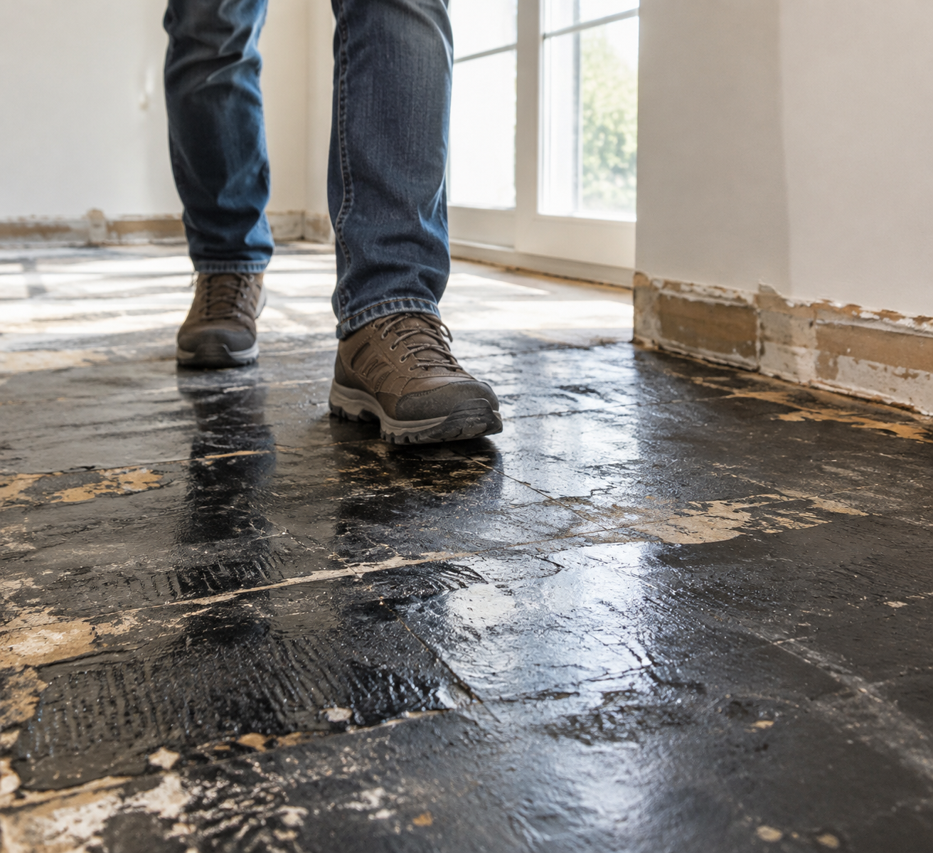 is it safe to walk on black mastic