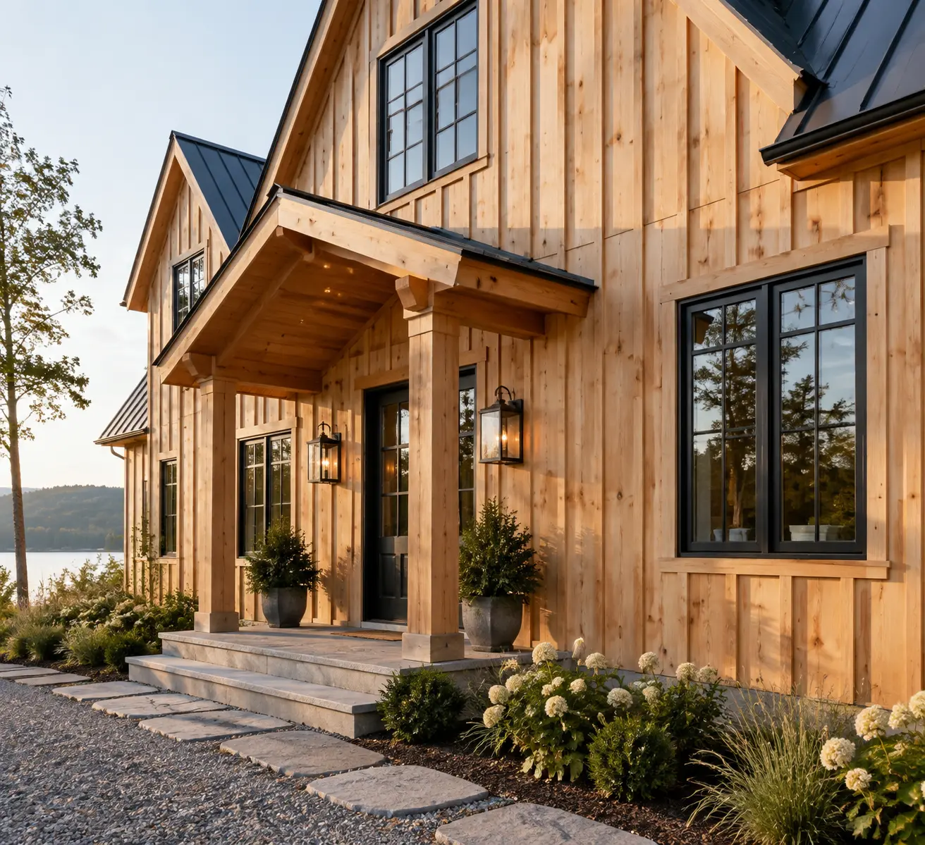 pine board and batten siding