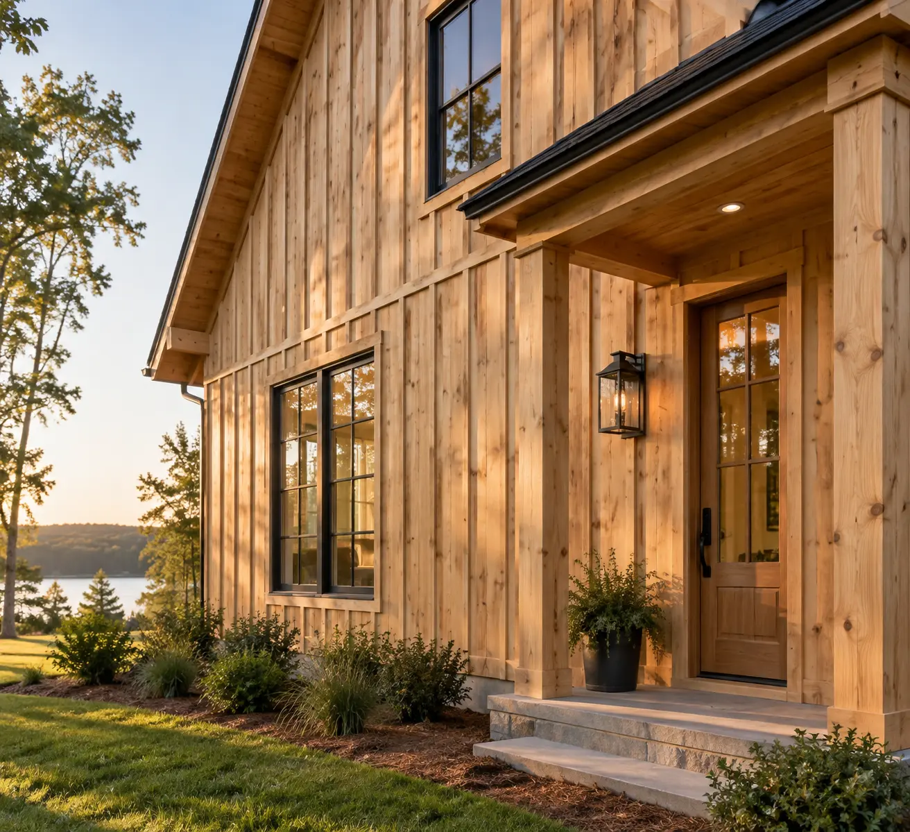 pine board and batten siding